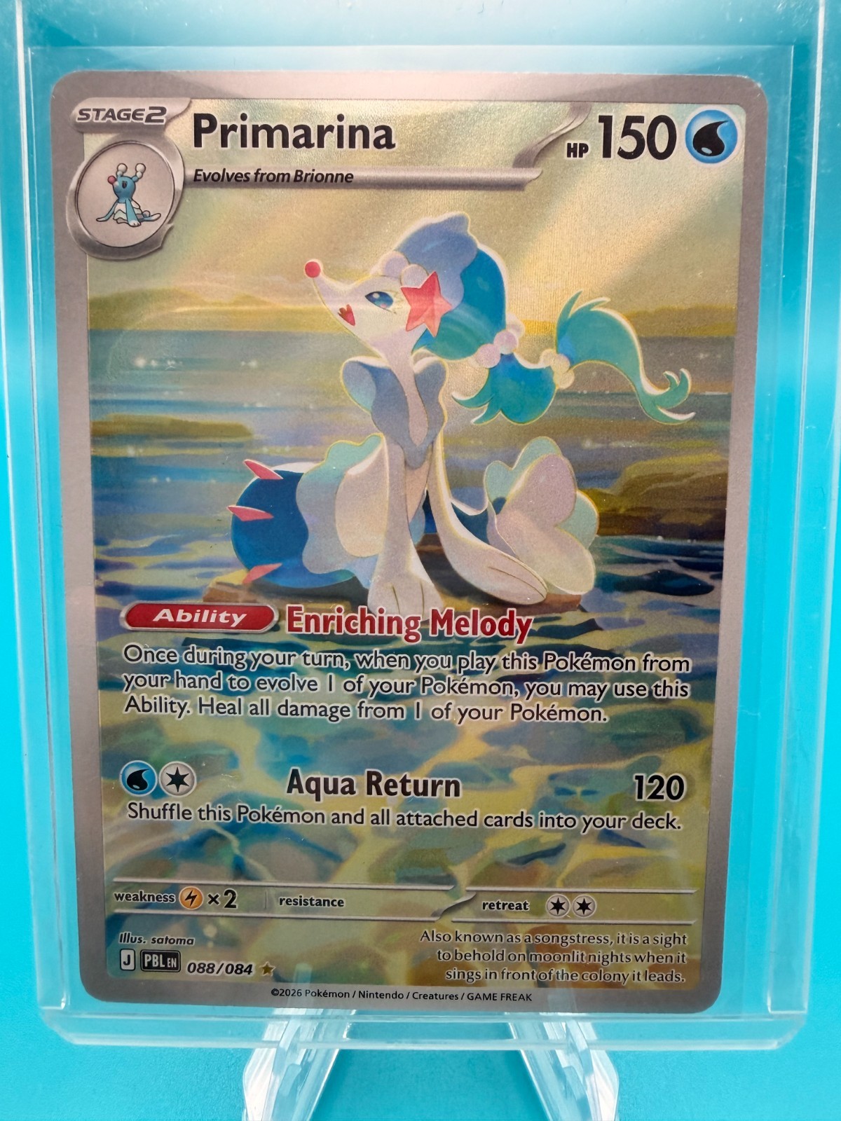 Primarina 088/084 Illustration Rare Pitch Black Pokemon TCG Near Mint