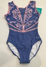 New Girls Gymnastic Darcy Leotard Size 40 AXL