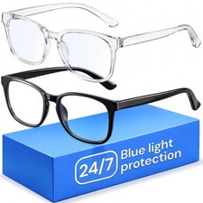 Blue Light Blocking Glasses Fashion Square Eyeglasses, Anti UV Ray Computer Ga