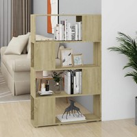 BüCherregal Raumteiler Sonoma-Eiche 80X24X124,5 Cm Holzwerkstoff Regal