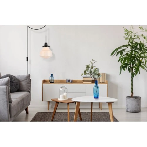 Living District LDPG6255BK Lye Pendant Black and Frosted White - Picture 2 of 2