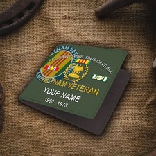 Personalized All Gave Some Gave All Vietnam Veteran Military Dad Wallet Gift Vet