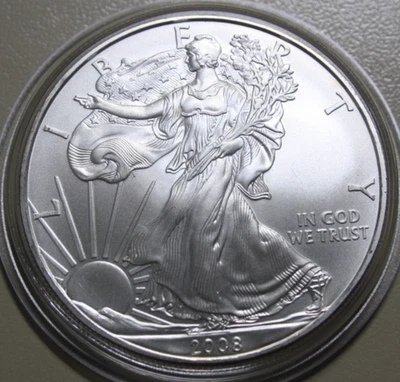 Amerika USA 1$ Dollar 2008 "Silver Eagle" Liberty 1 oz Silber #F7510 ST-BU - Bild 1 von 4
