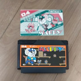 Namcot Family Computer Mappy box, manual, cassette