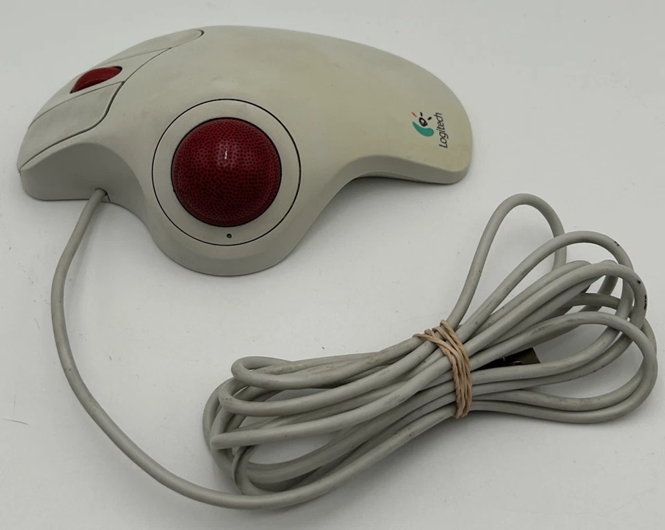 Logitech TrackMan Marble Wheel Wired Mouse Model T-BB13 - Tested Works GUC - Image 4 of 4