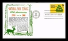 DR JIM STAMPS US COVER NATIONAL PARK SERVICE 50TH ANNIVERSARY FDC KHOL KRAFT