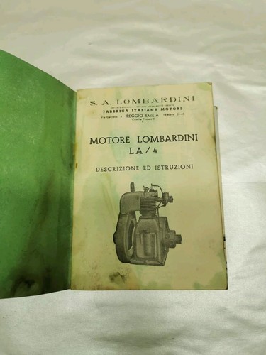 Catalogo Libretto Uso e Manutenzione Motori Lombardini LA/4 - Imagen 2 de 3
