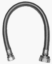 Faucet Connector, Stainless Steel, 3/8 Compression x 1/2 FIP x 9-In.