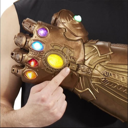 Avengers Thanos Glove Gauntlet Guanti LED Luce Marvel Legends Cosplay Regalo new - Picture 6 of 7