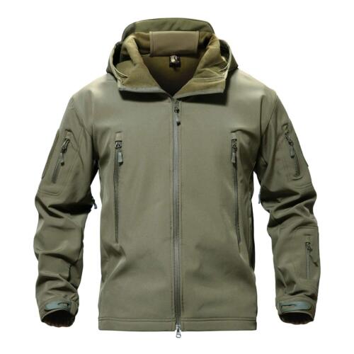 Men's Waterproof Tactical Soft Shell Jacket Coat Army Windbreaker Outdoor Hiking - Picture 38 of 96