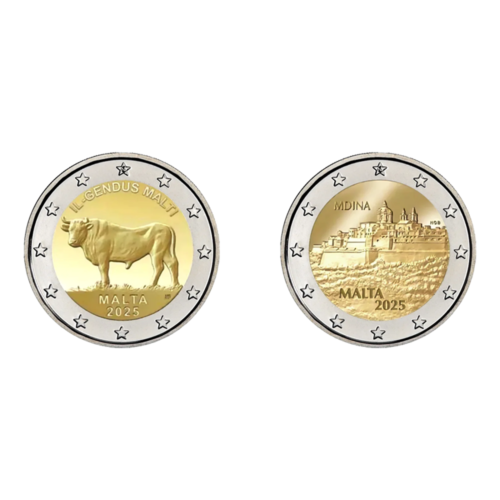 *PRE-VENTA* 2 Euro BU Malta 2025 La Ciudad Medina Y El Buey Maltés (En Tarjeta) - Imagen 2 de 2