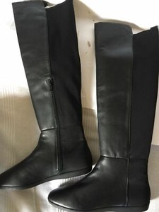 flat leather knee boots
