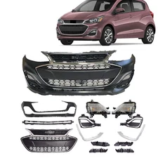 For Chevrolet Spark 19-22 Front Grille/Fog Lamp W/Cover/Bracket/Bumper Cover