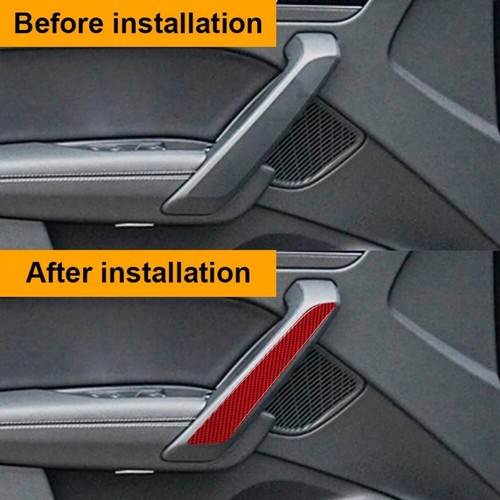 For Audi Q5 Q5L 2018-2024 Carbon Fiber Interior Door Armrest Panel Trim Sticker - Picture 12 of 16