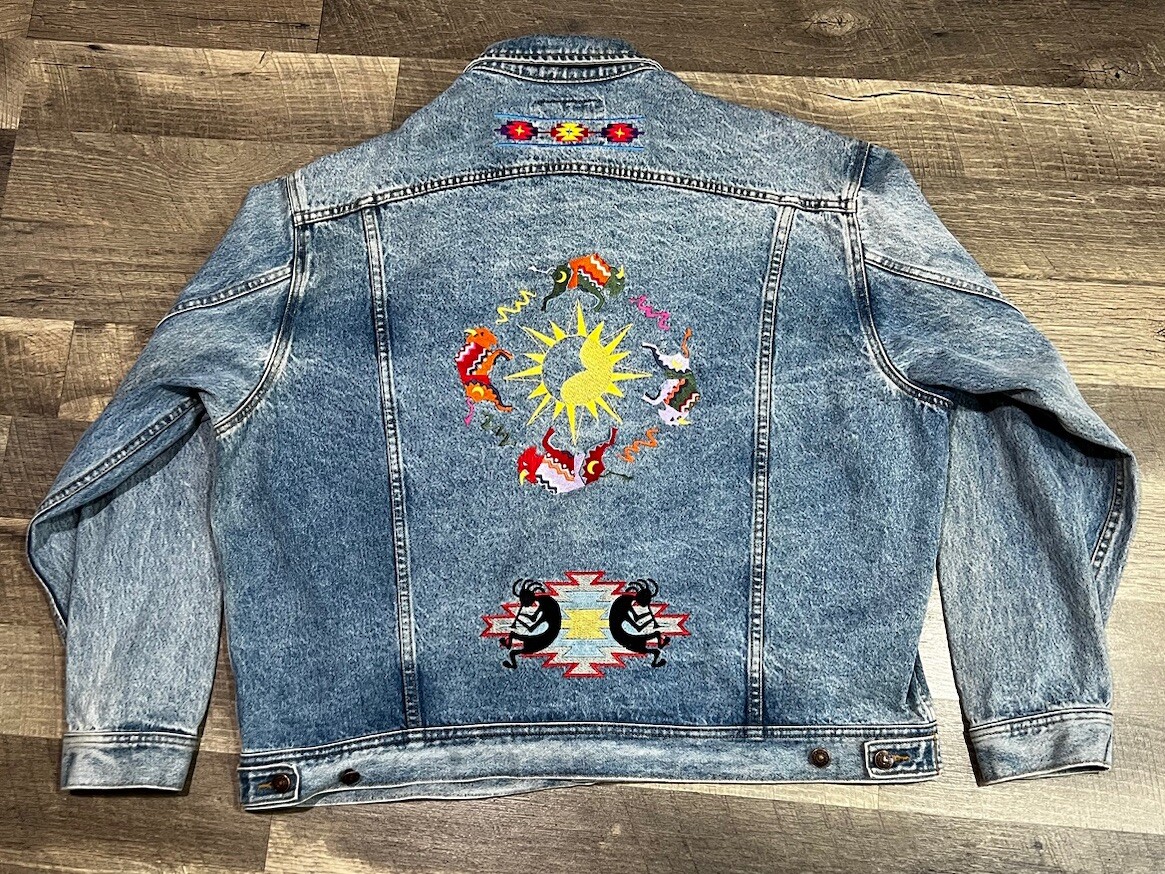 Lee XXL? Men Keith Haring design Denim Jean Jacket PLEASE READ | eBay