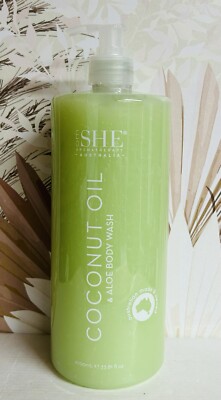 Om She Aromatherapy ~ Coconut Oil & Aloe Vera Hydrating Body Wash 33.8 fl oz