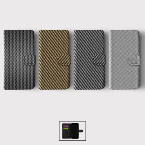 CASE FOR IPHONE 15 14 13 12 11 SE PRO MAX WALLET FLIP PHONE COVER CARBON PATTERN - 第 1/6 張圖片