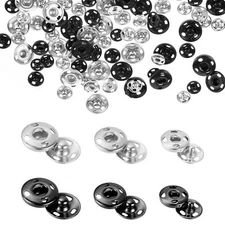 60 Sets Sew-on Snaps Buttons Sewing Snaps Fastener Snap Button Kits for Fabri...