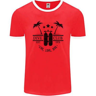 Live Love Dive lustiges Tauchen Taucher Herren Ringer T-Shirt FotL