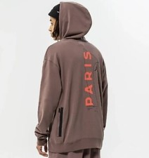 NIKE AIR JORDAN x PSG PARIS SAINT GERMAIN Mens HOODIE Size L PLUM DM3096-291