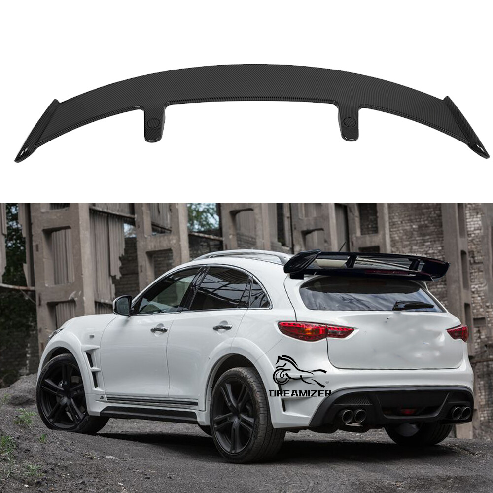 For Infiniti QX70 QX60 QX55 52" Carbon Fiber Rear Roof Spoiler Window Wing Lip