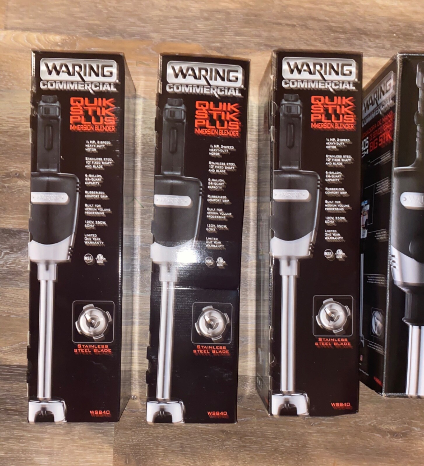 NEW waring commercial immersion blender LOT of 3 eBay