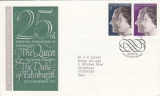 Queen Silver Wedding GB PO FDC Windsor 1972 (120915)