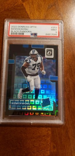 2022 Donruss Optic Black Pandora #253 Ikem Ekwonu Carolina Panthers 10/25 - Picture 2 of 7