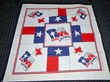 NOS Vtg 1986 Texas Sesquicentennial 1836-1986 Scarf Bandana Red White Blue