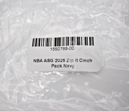 Rare NBA 2025 ALL*STAR Unisex Adults Polyester Adjustable Zip-It Cinch Pack Navy - Picture 4 of 10