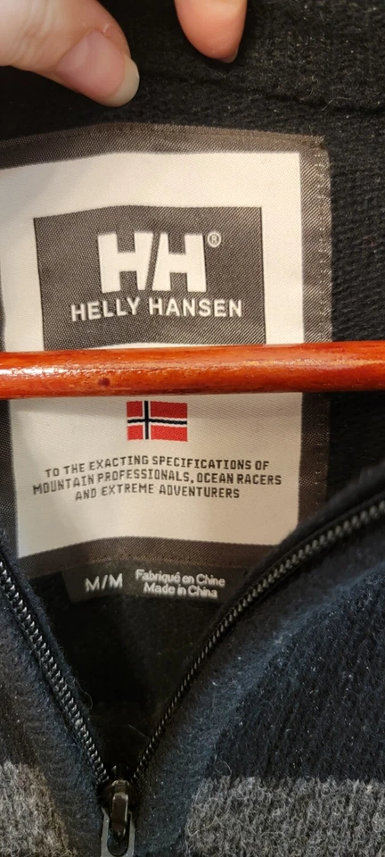 Helly Hansen Designer Mens Lambswool Fisherman Nordic Sweater Size Medium - Image 3 of 4