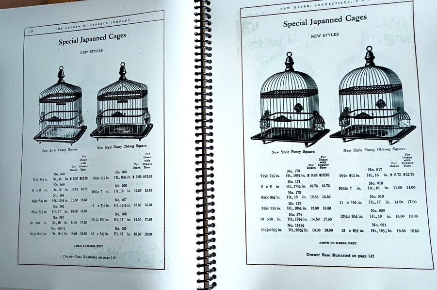 Andrew Hendryx Co (1910) CATALOG Bird Cages PIcture Cord Chain