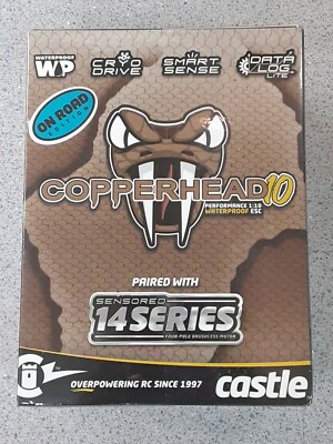 Castle Creations Copperhead 10 1/10 Sensored Combo w/1406 7700Kv 010016604 New!