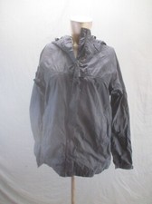 Columbia Size M Womens Black 100 Nylon Full Zip Stand Collar Windbreaker 872