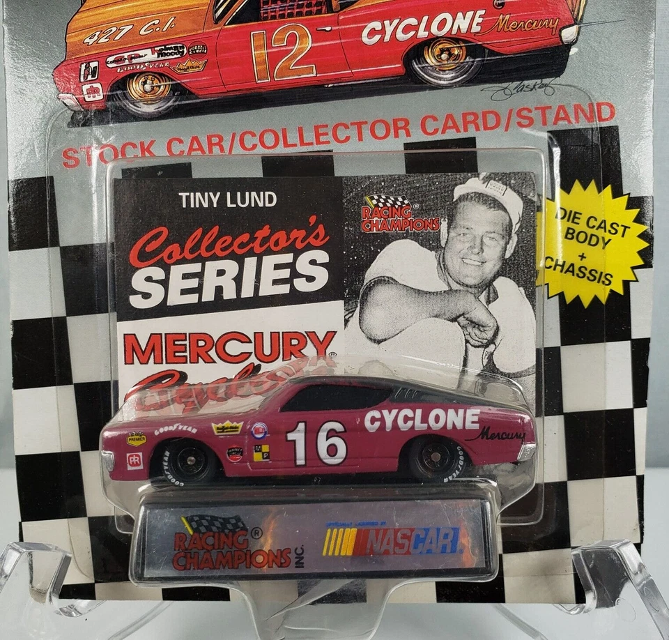 Racing Champions Mercury Cyclone #16 Tiny Lund 1993 púrpura nuevo en tarjeta Foto 4 de 4