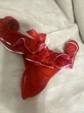 Victorias Secret Santa Baby Christmas Red Satin Bell Panty S Small New J