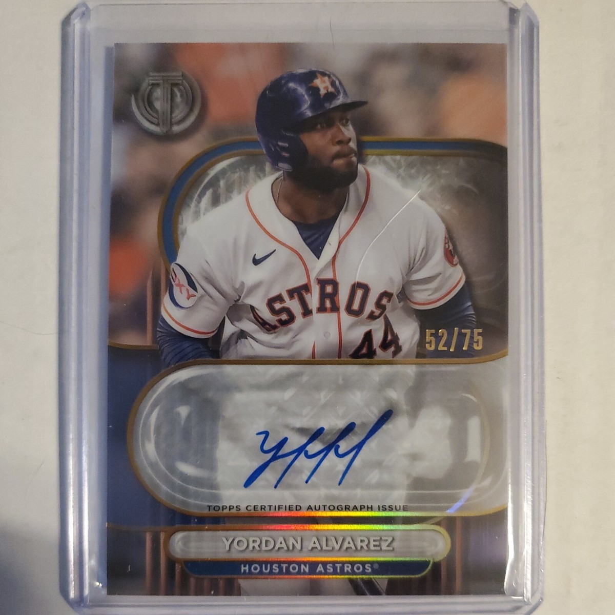 24 Topps Tribute Yordan Alvarez Auto Gold 52/75 | eBay