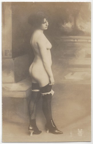 Fotografia NUDO stile francese - immagine sexy e calze nere - Willow Grove, Penn
