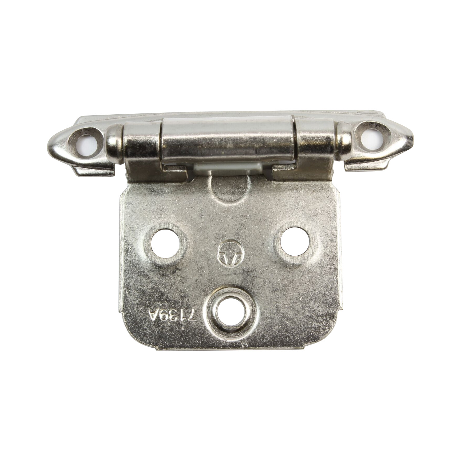 Pair of Amerock Satin Nickel Face Mount  Self Closing Variable Overlay Hinges