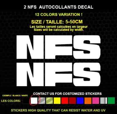 Sticker Auto Nfs 2 NFS autocollant Véritable decal autocollant STICKERS IMPERMÉABLE | eBay