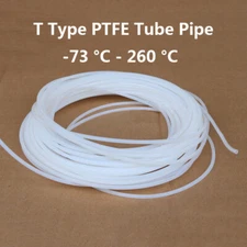 Translucent ID 0.3mm~5.94mm 300V T Type AWG PTFE Tubing Sleeve HIGH TEMP 260℃
