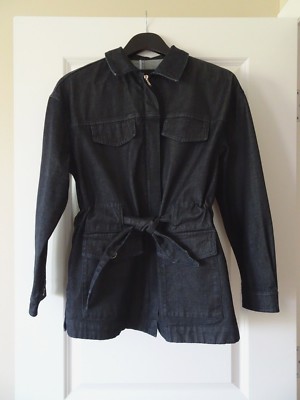 Massimo dutti  classic elegant denim Jacket  Dark blue size S NWT EUR S