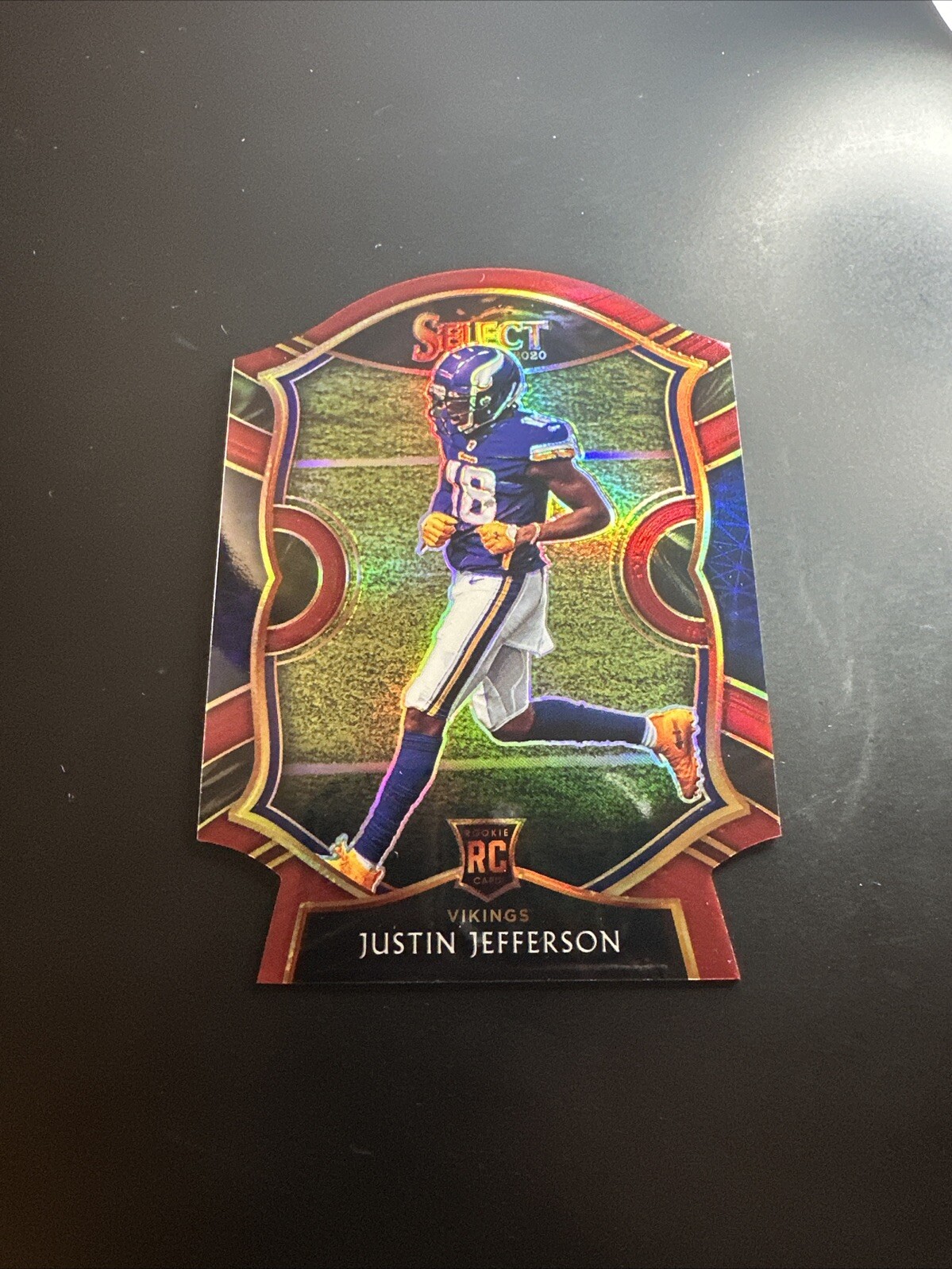 2020 Panini Select - Concourse Red Prizm Die-Cut #61 Justin Jefferson (RC)