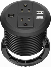 Desktop Power Grommet 3 Inch Desk Power Outlet Socket Recessed Power