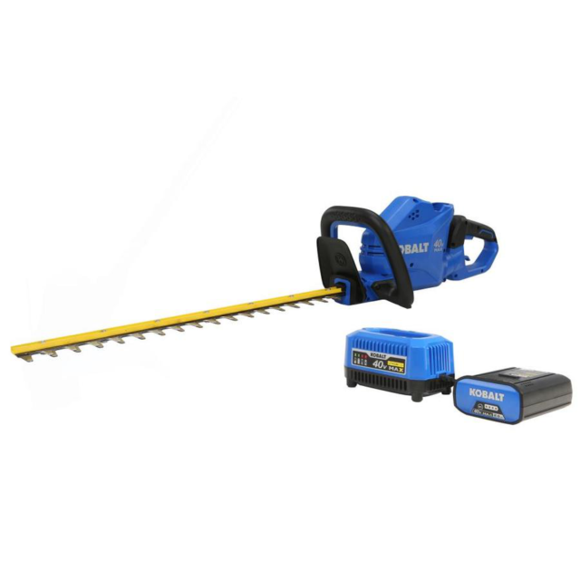 Kobalt 40-Volt 24-in Dual Cordless Hedge Trimmer Battery & Charger Included