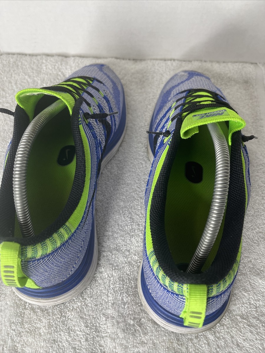Nike FlyKnit One Sneakers Blue/Green 554887-401 Running Shoes Size 10.5 Nike FlyKnit One Sneakers Blue/Green 554887-401 Running  main image 4