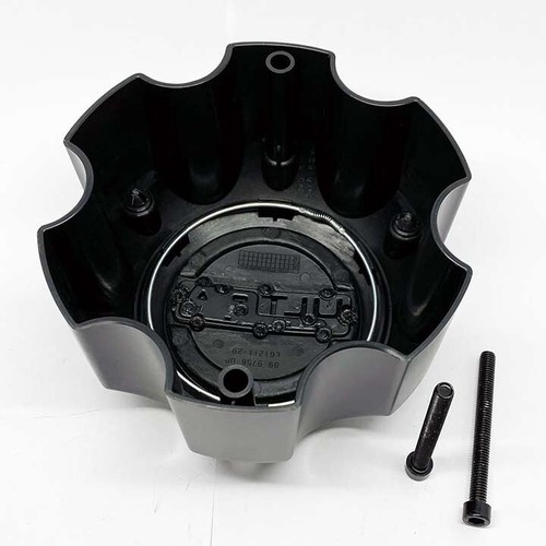 Ultra Motorsports Black Center Cap, 89-9765SBBL w/Black Logo 6-Lug- Extra Tall - Picture 4 of 7