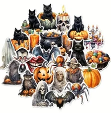 10pcs Halloween Stickers- Scrapbook, Journal, DIY Crafts & Cards