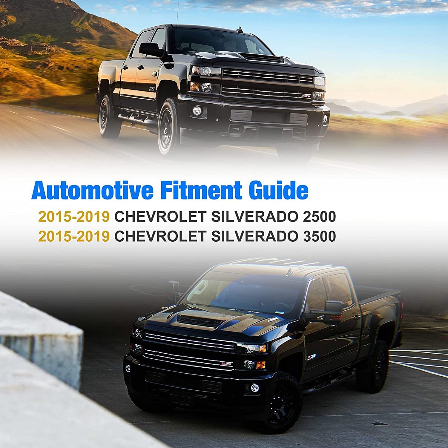 Headlights For 2015-2019 Chevy Silverado 2500 HD 3500 HD Projector Headlamps NEW