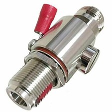 N-Female to N-Female Bulkhead RF Converter/Adapter with Coaxial Cable Lightning